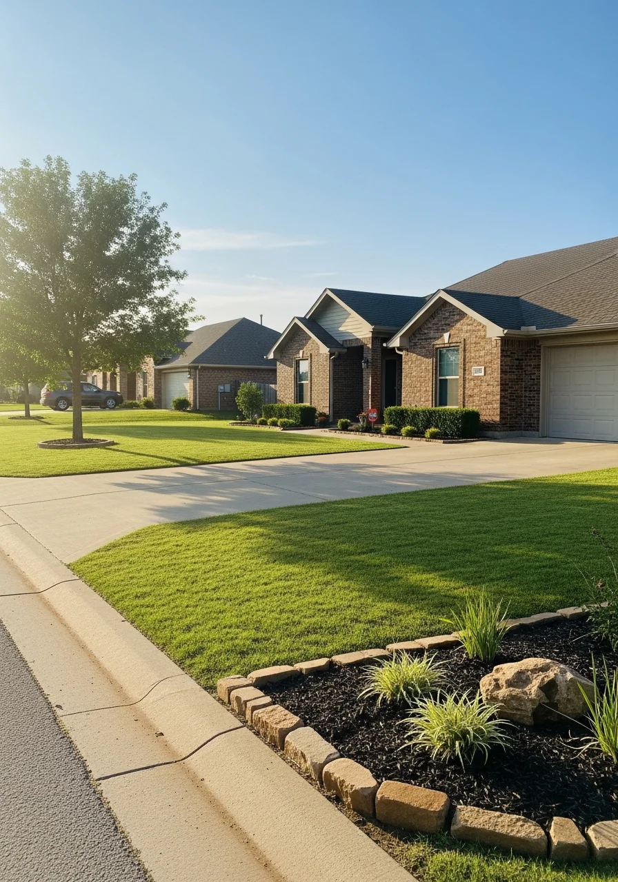 Coweta home showing typical rural neighborhood setting and property character.